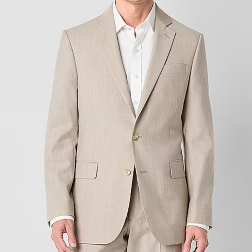 NWT Stafford Super Suit Jacket Classic Fit Stretch Wool Blend Wrinkle Recovery